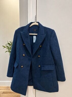 Ann Taylor Petite Wool-Blend Double-Breasted Coat 8P NWT